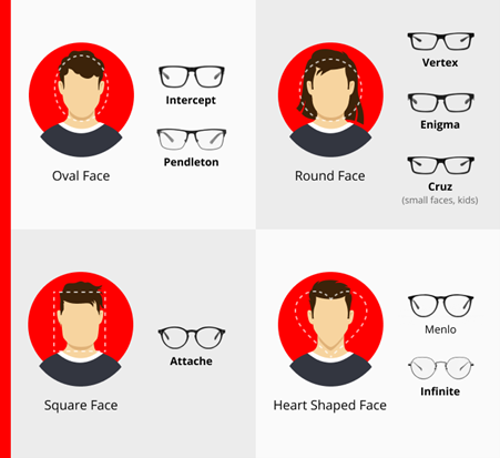 Glasses according to face 2024 shape